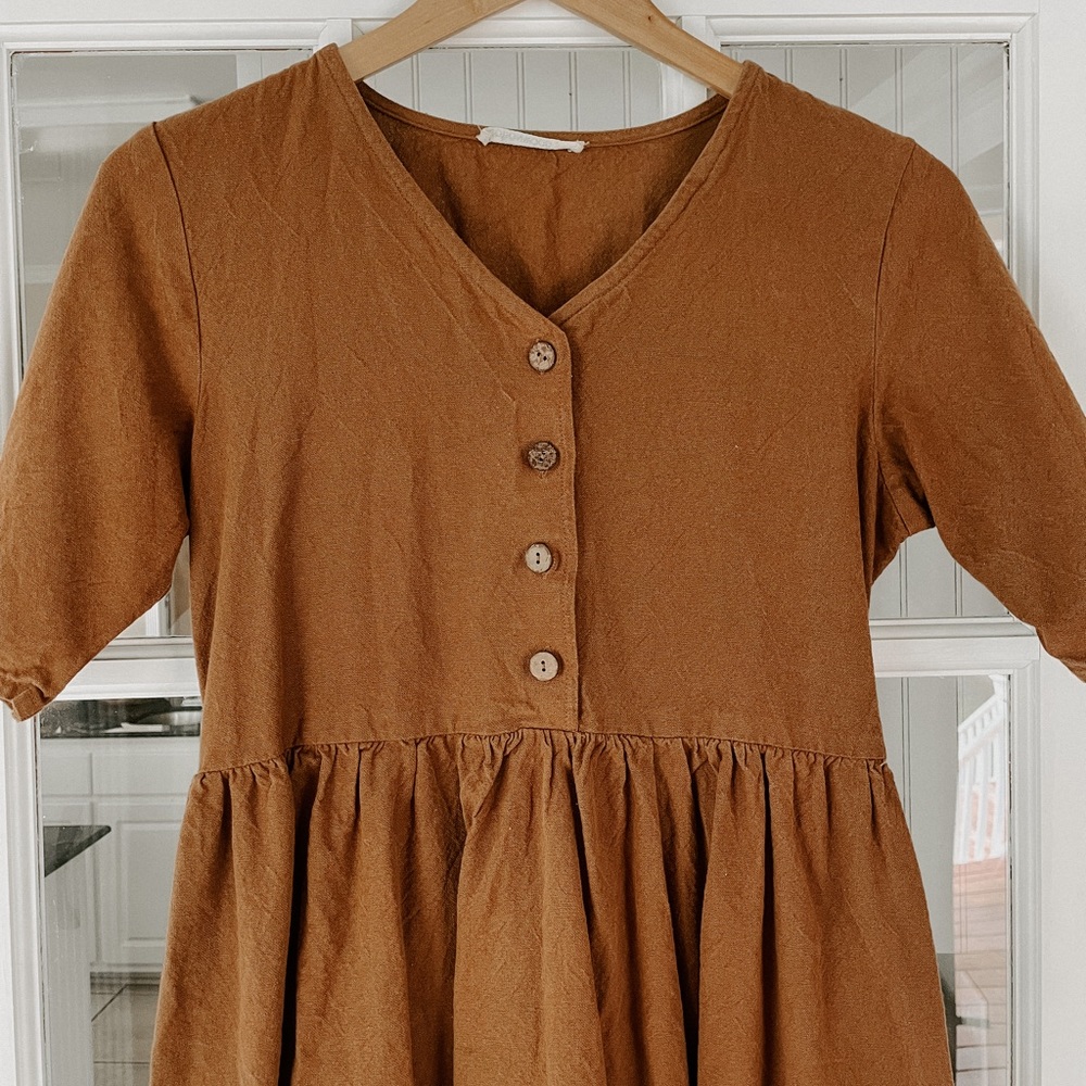 Little Cottonwood fawn Alder dress